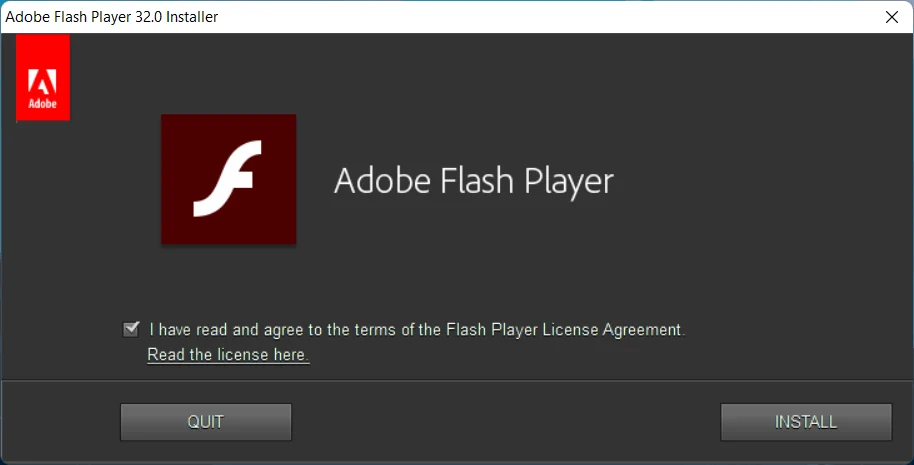 Installing Adobe Flash Player